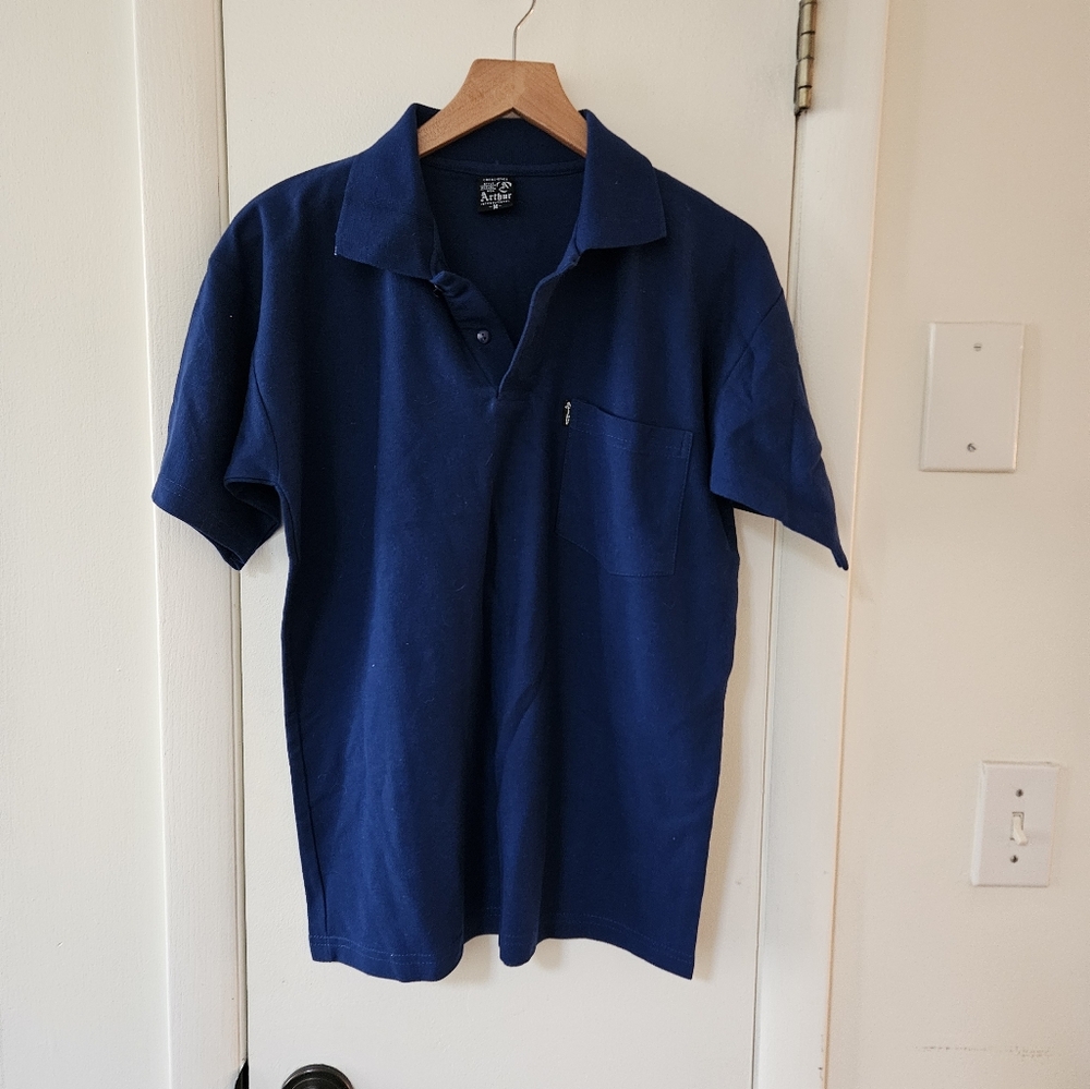 Navy blue polo shirt